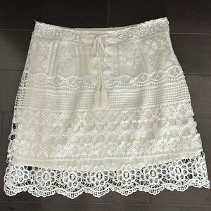 Sugar Lips Embroidered Lace Skirt